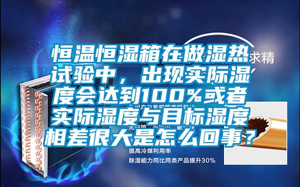 恒溫恒濕箱在做濕熱試驗中，出現(xiàn)實際濕度會達到100%或者實際濕度與目標濕度相差很大是怎么回事？