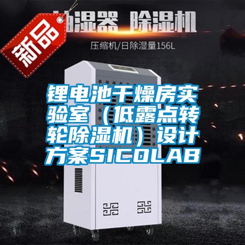 鋰電池干燥房實驗室（低露點轉(zhuǎn)輪除濕機）設計方案SICOLAB